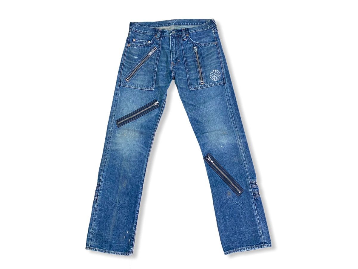 Japanese Brand JAPANESE BRAND R.N.A INC MULTIZIPPER DISTRESSED DENIM JEANS Size US 31 - 2 Thumbnail