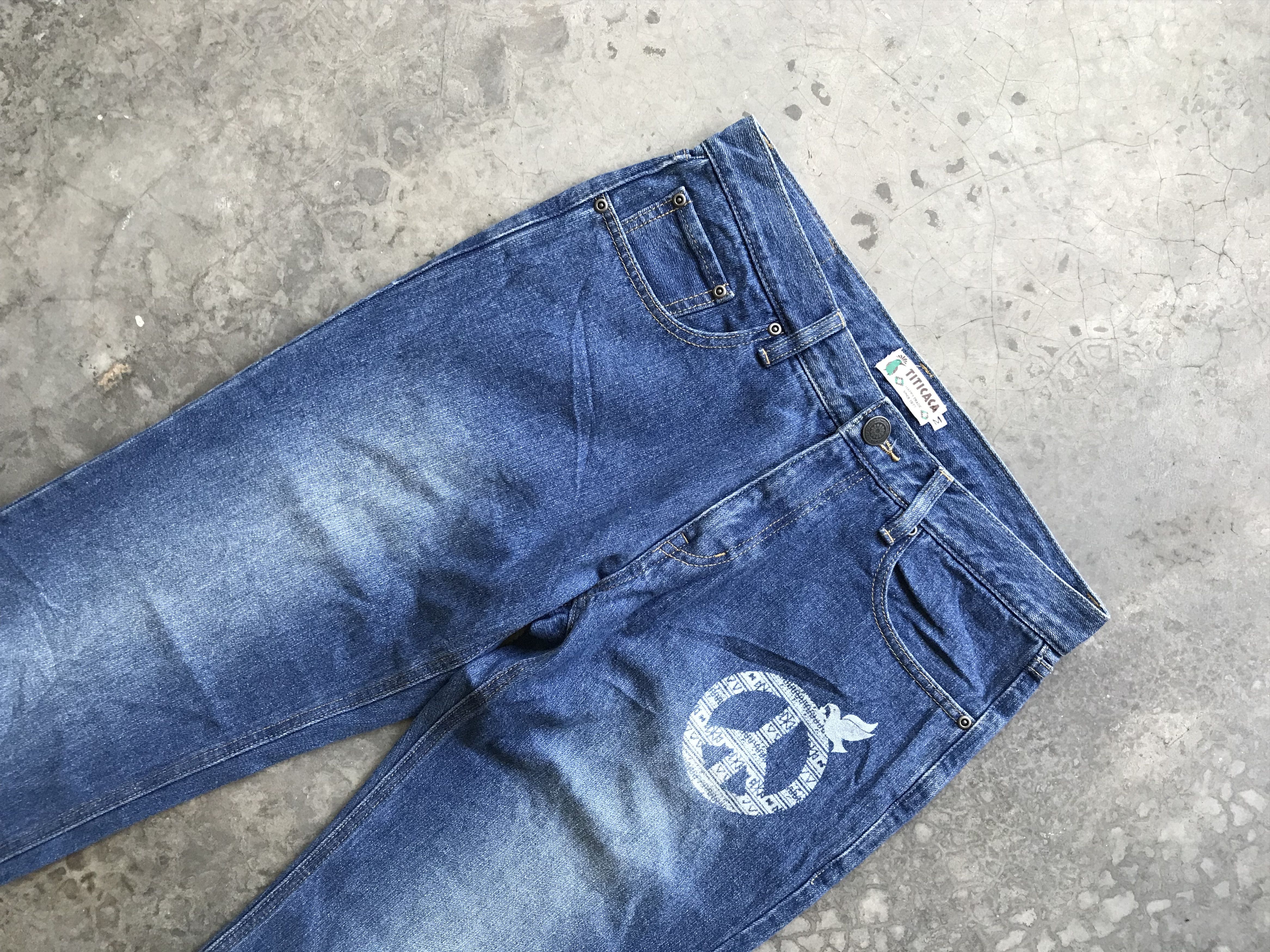 Japanese Brand TITICACA Peace Denim Size US 32 / EU 48 - 2 Thumbnail