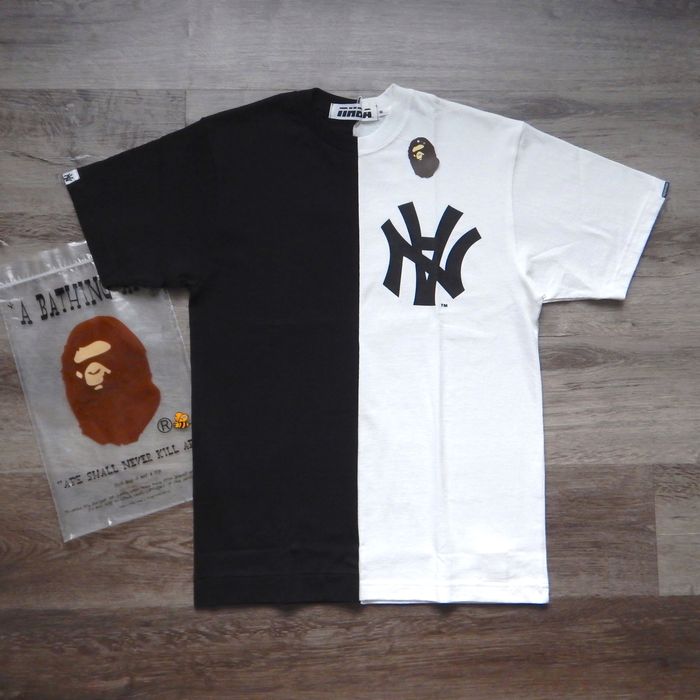 Bape 2003 Bape X Neighborhood Split Logo Tee - DS | Grailed