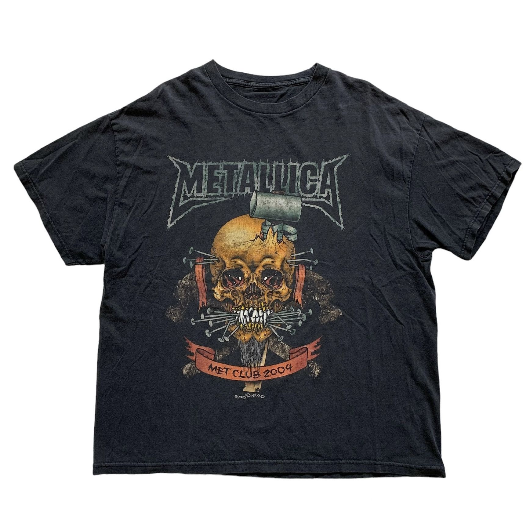 2004 Metallica Met Club Pushead Skull & Nails Band Shirt XL