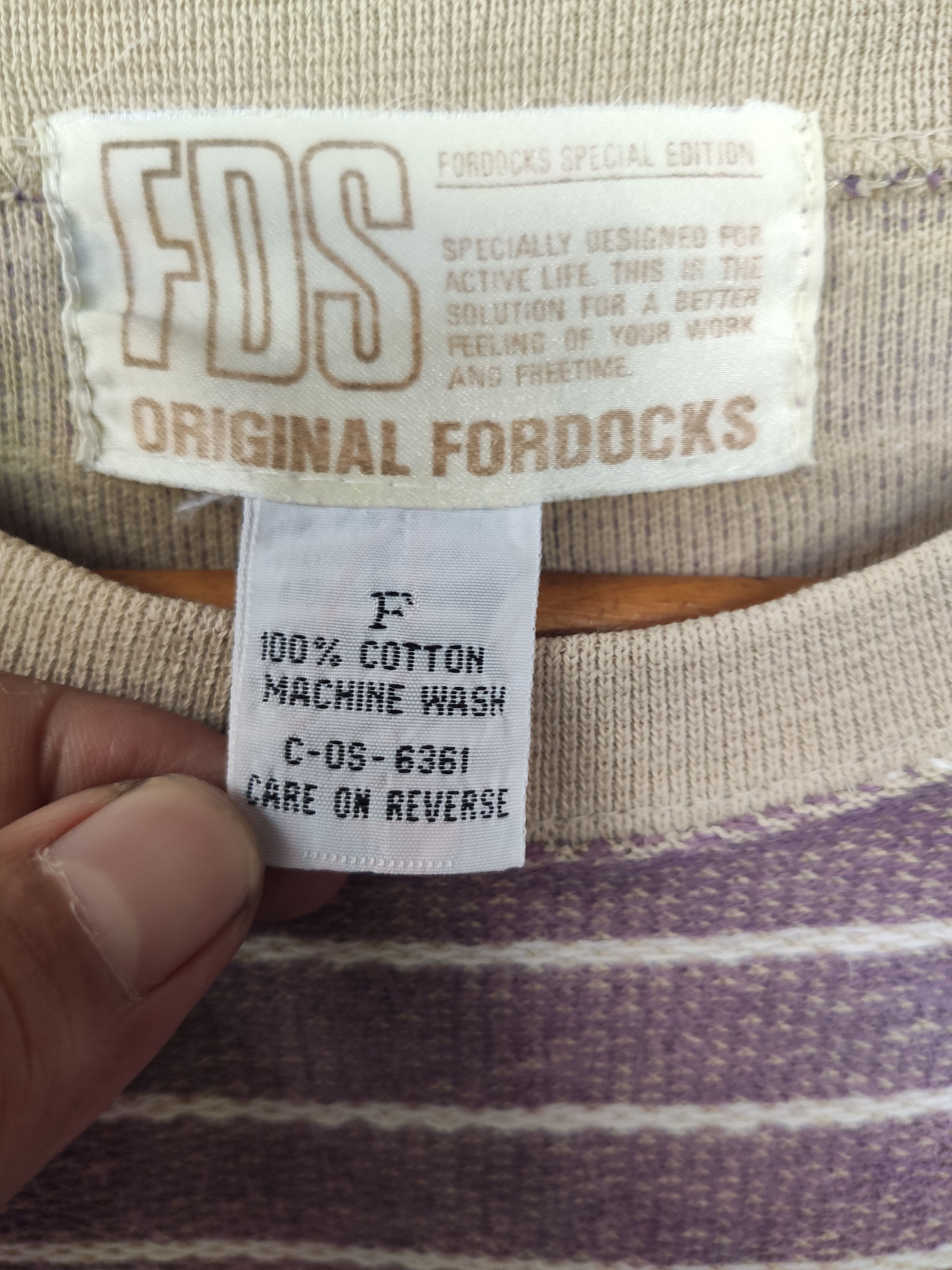 Japanese Brand FDS Fordoks t shirt stripes multicolour Size US L / EU 52-54 / 3 - 5 Thumbnail