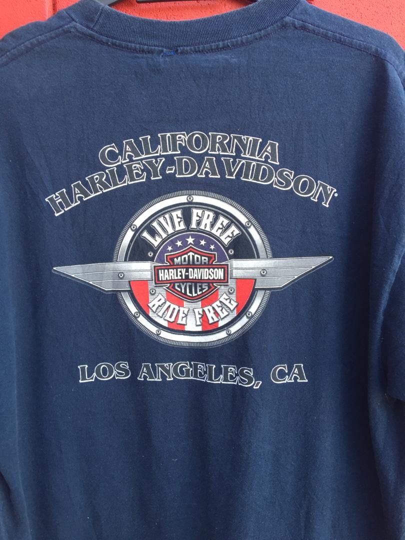 Harley Davidson × Vintage Vintage Harley Davidson Big Logo California Los Angeles Size US XL / EU 56 / 4 - 3 Thumbnail