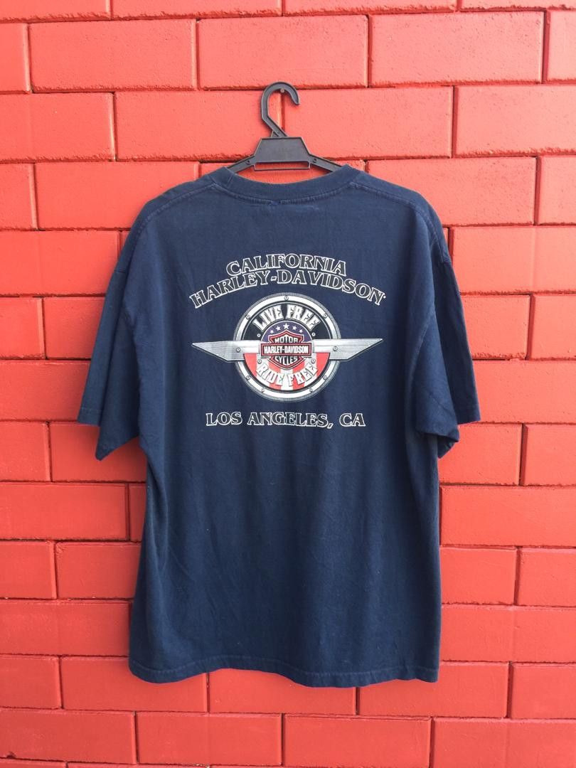 Harley Davidson × Vintage Vintage Harley Davidson Big Logo California Los Angeles Size US XL / EU 56 / 4 - 1 Thumbnail