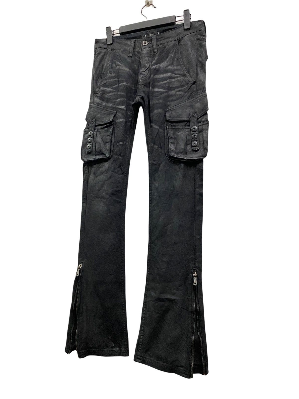 CIVARIZE Civarize Dark Shadow Cargo Zipper Parachute Wax Pants Size US 29 - 2 Thumbnail