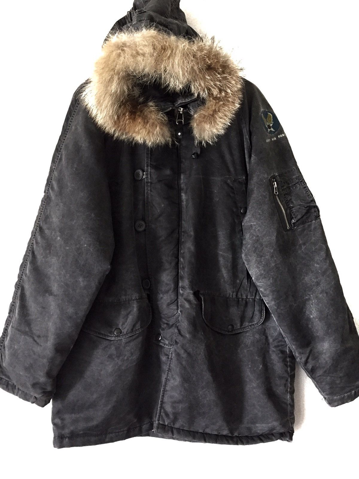 Vintage Authentic Dog Fight Army Air Force Parka Jacket Size US XL / EU 56 / 4 - 3 Thumbnail