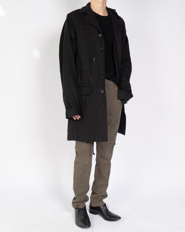 Haider Ackermann FW16 Black Cotton Workwear Coat Size US S / EU 44-46 / 1 - 1 Thumbnail