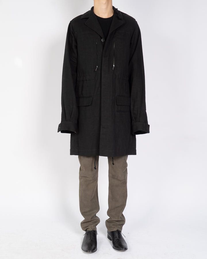 Haider Ackermann FW16 Black Cotton Workwear Coat Size US S / EU 44-46 / 1 - 4 Thumbnail