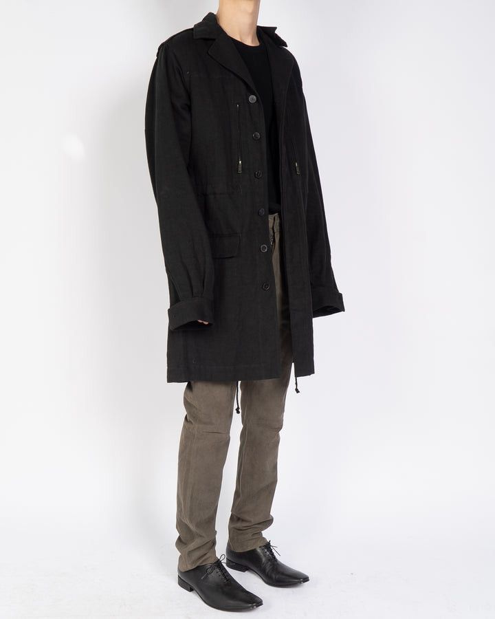Haider Ackermann FW16 Black Cotton Workwear Coat Size US S / EU 44-46 / 1 - 2 Thumbnail