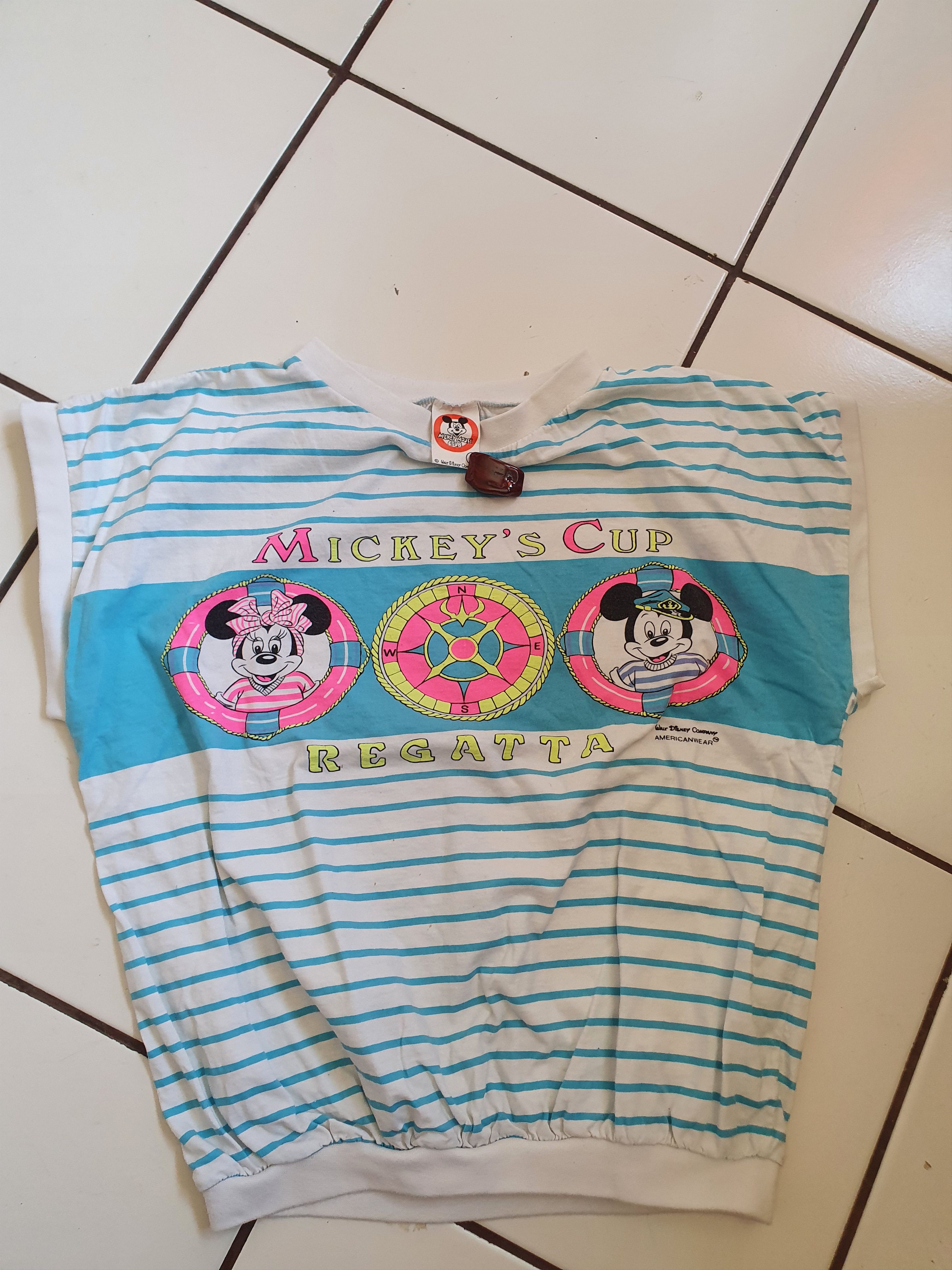 Mickey Mouse × Vintage Mickey Mouse Club Vtg W' sleeveless sailor tee,M? Size M / US 6-8 / IT 42-44 - 4 Thumbnail