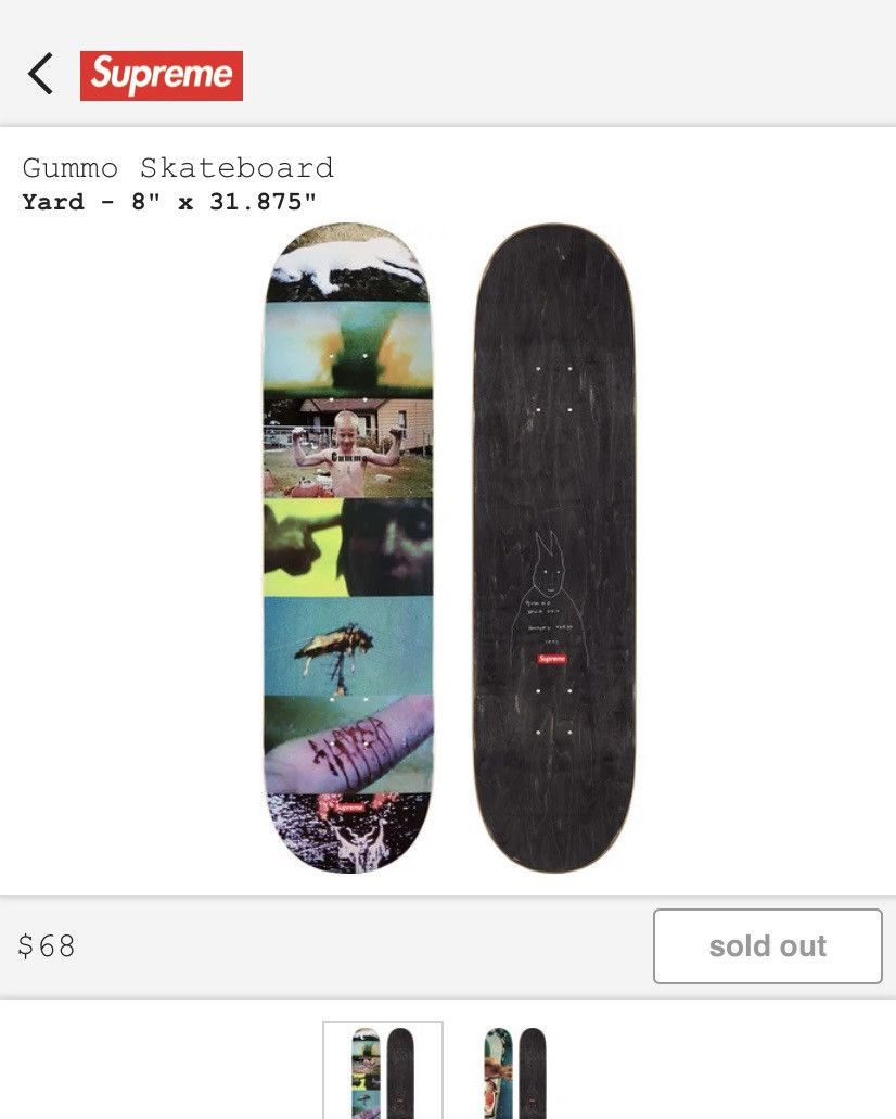 Supreme Supreme/Gummo skate deck 8” | Grailed