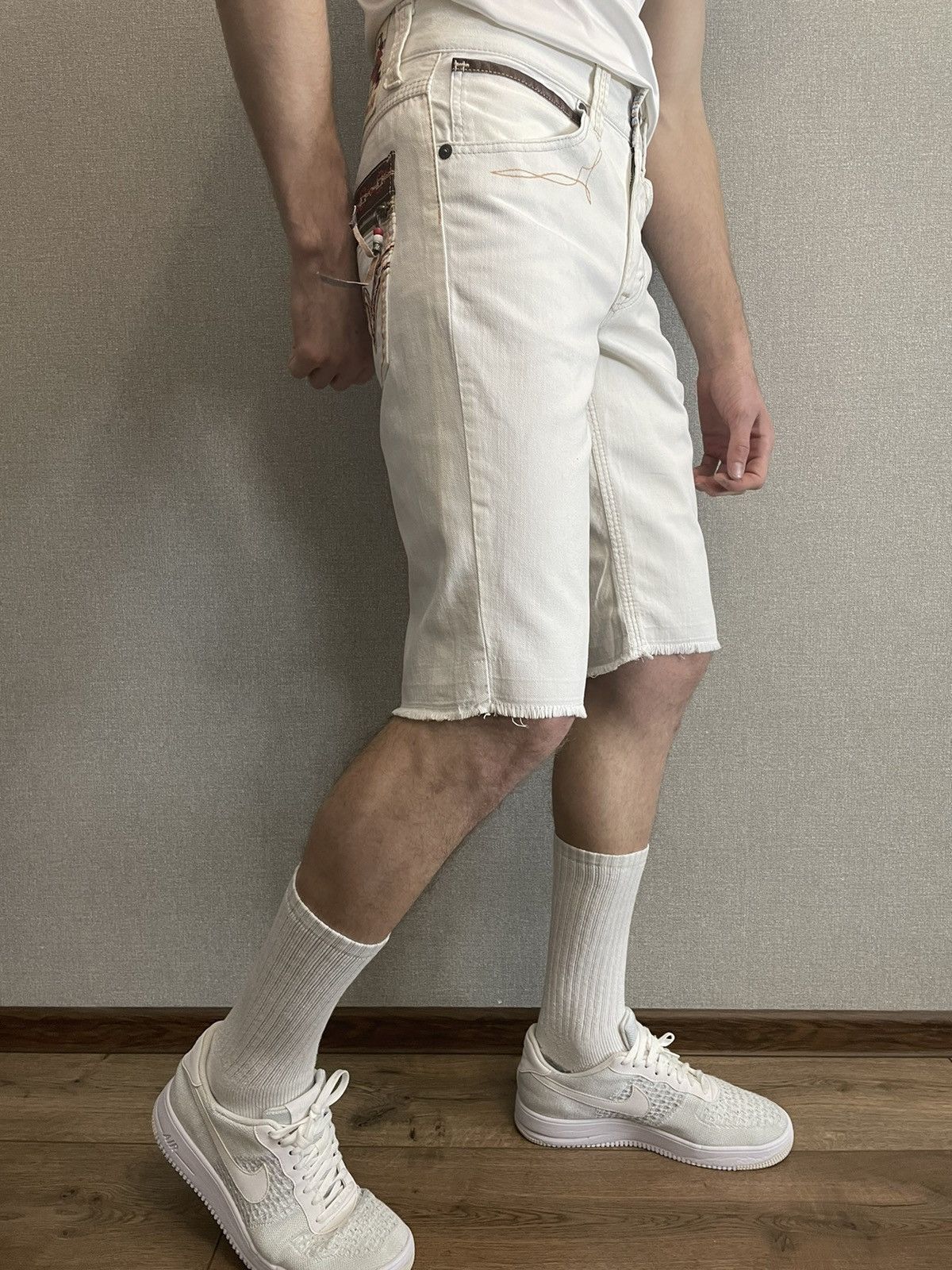 Edwin Rare Edwin XU Exclusive Vintage white denim shorts size 32 Size US 32 / EU 48 - 6 Thumbnail