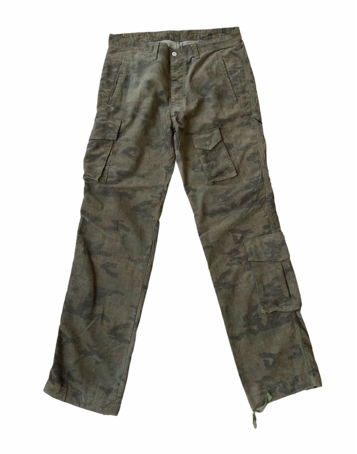 Vintage Vintage Dragon Corduroy camo cargo pants Size US 34 / EU 50 - 1 Thumbnail