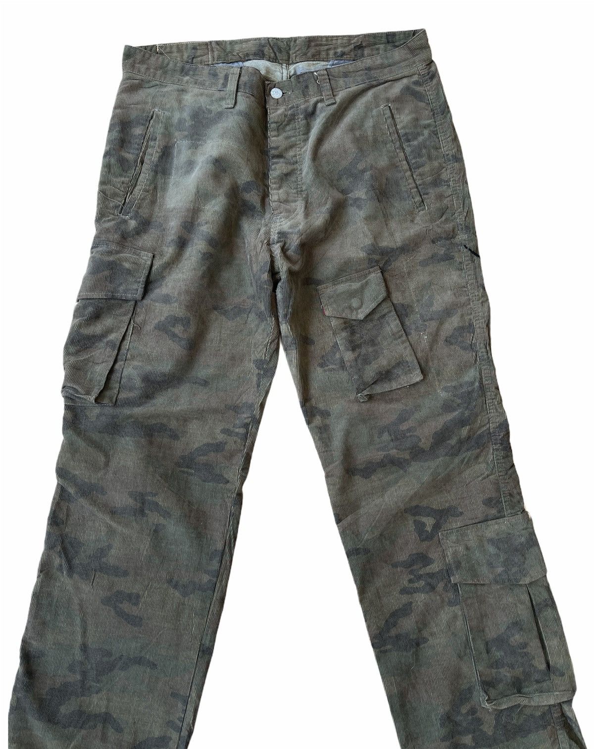 Vintage Vintage Dragon Corduroy camo cargo pants Size US 34 / EU 50 - 2 Thumbnail
