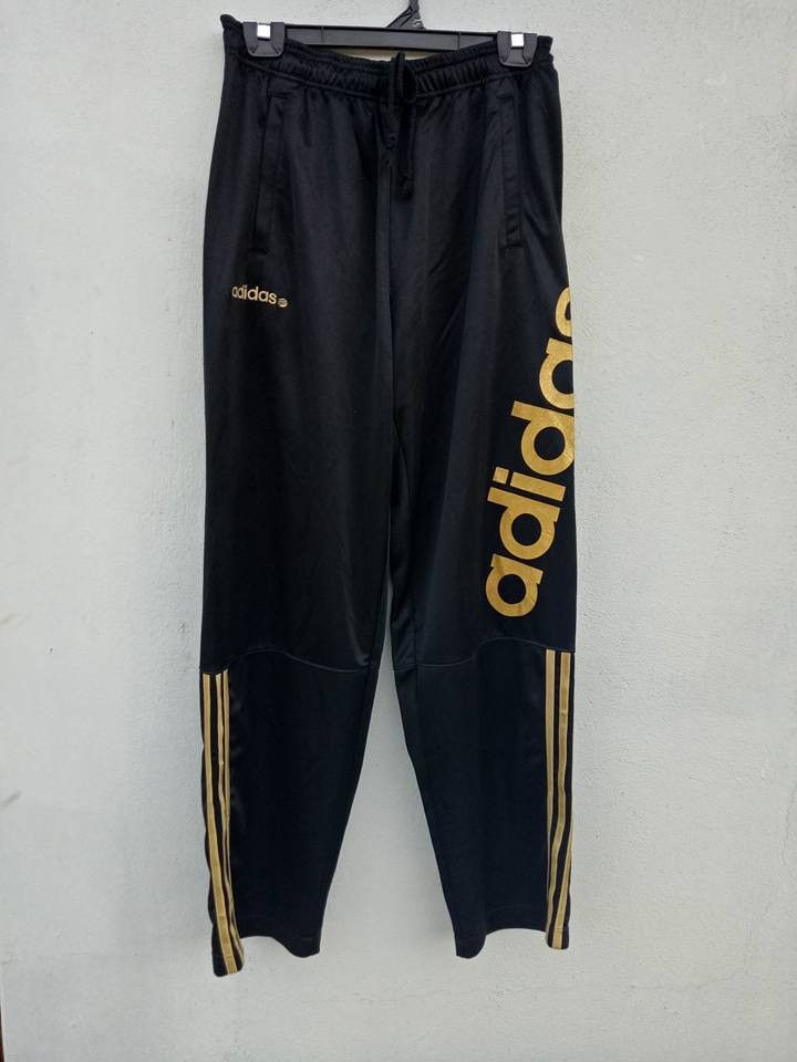 Adidas adidas neo track pants black and gold colour Grailed