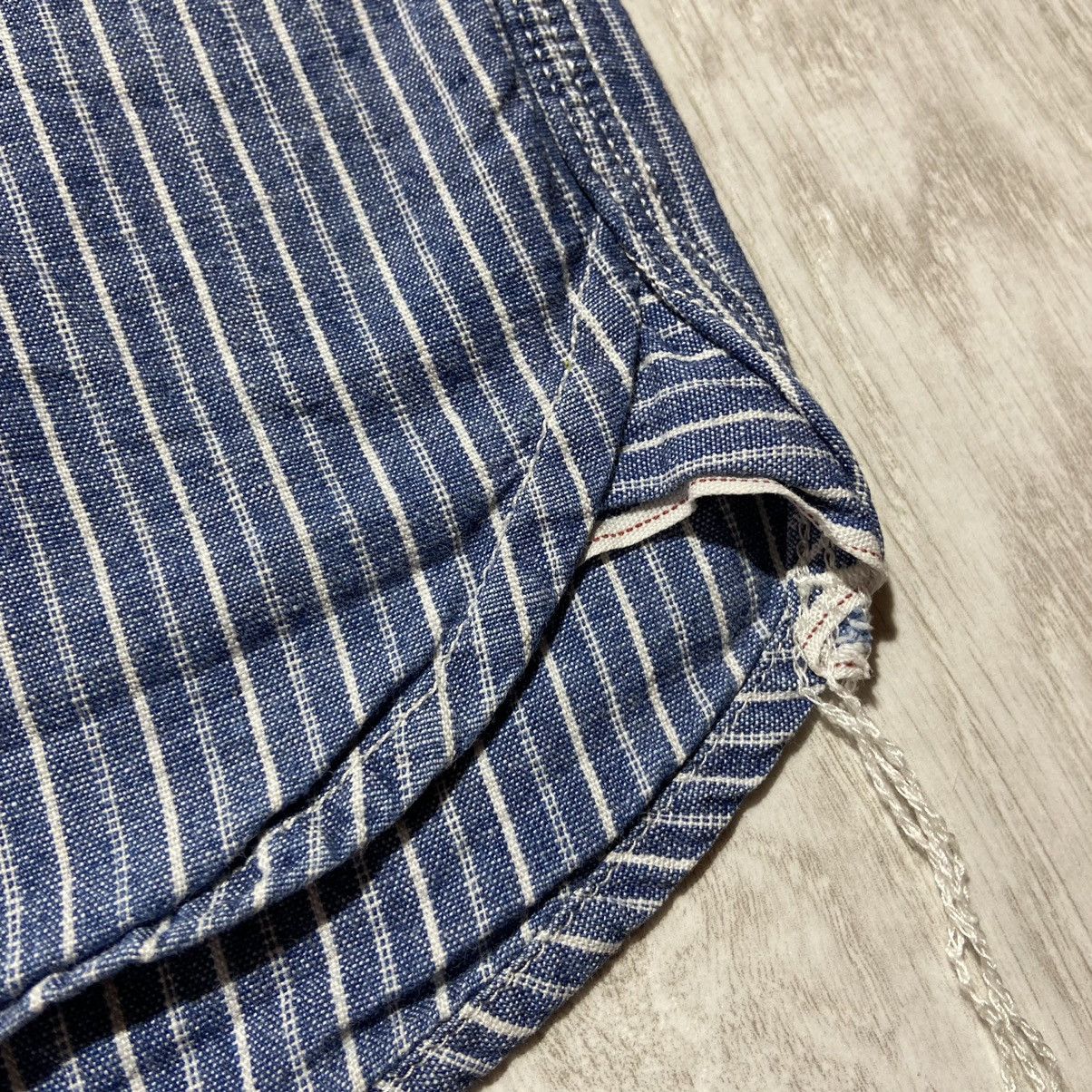 Japanese Brand Vintage Triple Works Stripe Shirt Made in Japan 🇯🇵 Size US S / EU 44-46 / 1 - 4 Thumbnail