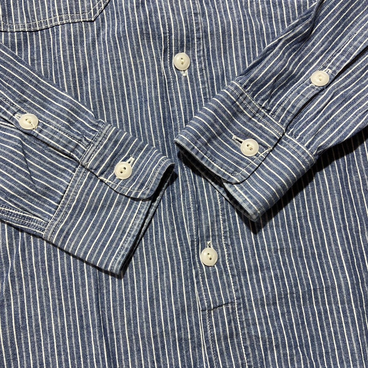 Japanese Brand Vintage Triple Works Stripe Shirt Made in Japan 🇯🇵 Size US S / EU 44-46 / 1 - 3 Thumbnail