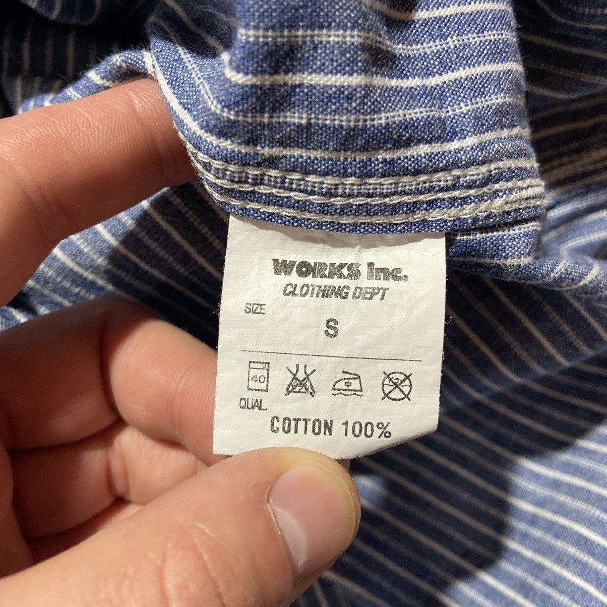 Japanese Brand Vintage Triple Works Stripe Shirt Made in Japan 🇯🇵 Size US S / EU 44-46 / 1 - 9 Thumbnail