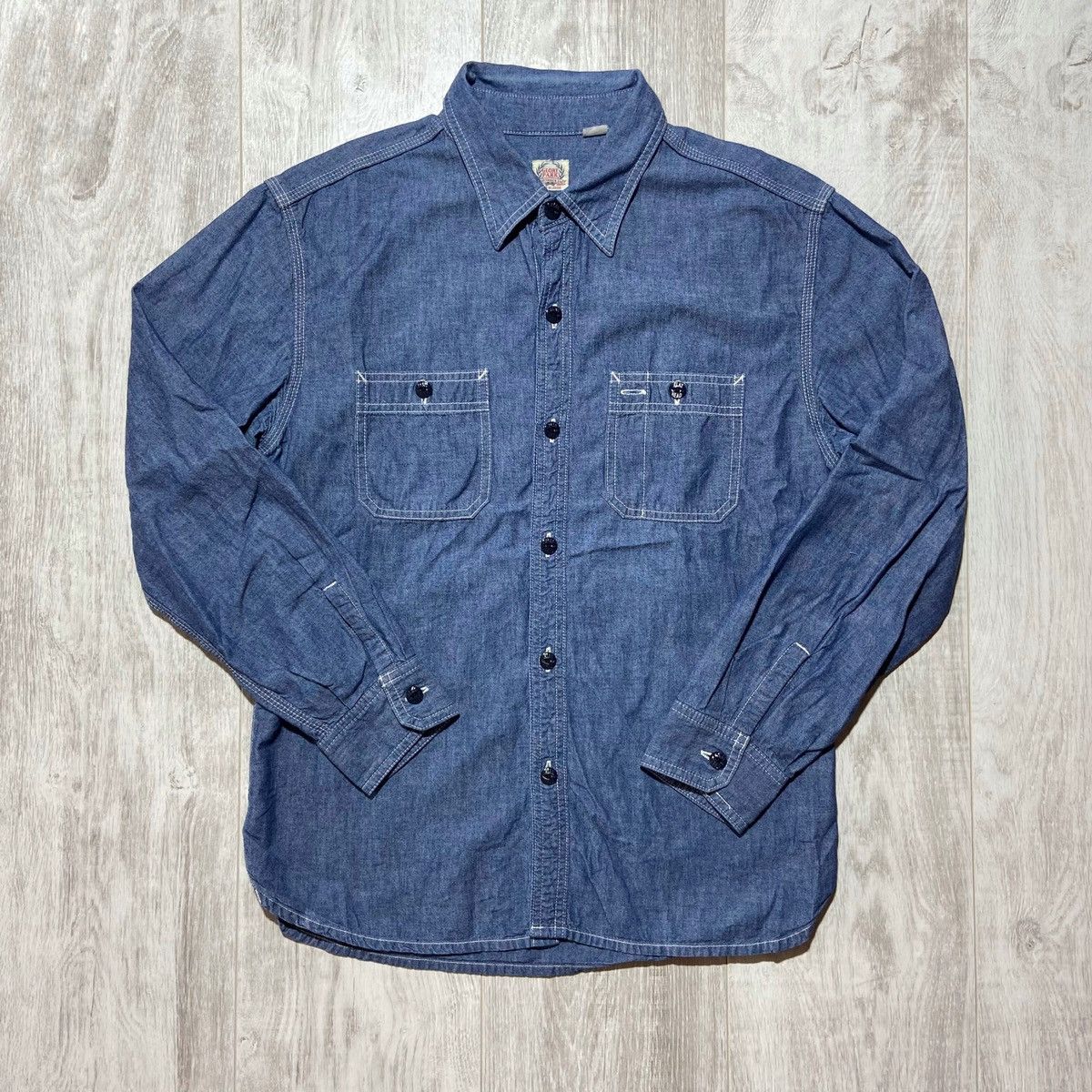 Japanese Brand × The Flat Head × Vintage Vintage Glory Park The Flat Head Denim Shirt Made in Japan 🇯🇵 Size US S / EU 44-46 / 1 - 1 Thumbnail