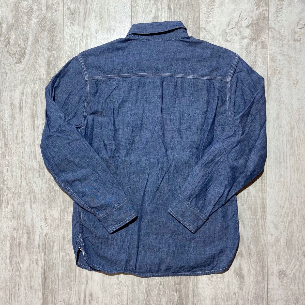 Japanese Brand × The Flat Head × Vintage Vintage Glory Park The Flat Head Denim Shirt Made in Japan 🇯🇵 Size US S / EU 44-46 / 1 - 11 Thumbnail