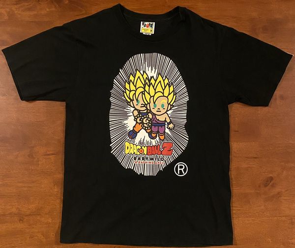 Bape BAPE X DRAGON BALL Z BABY MILO BIG APE HEAD TEE black M | Grailed