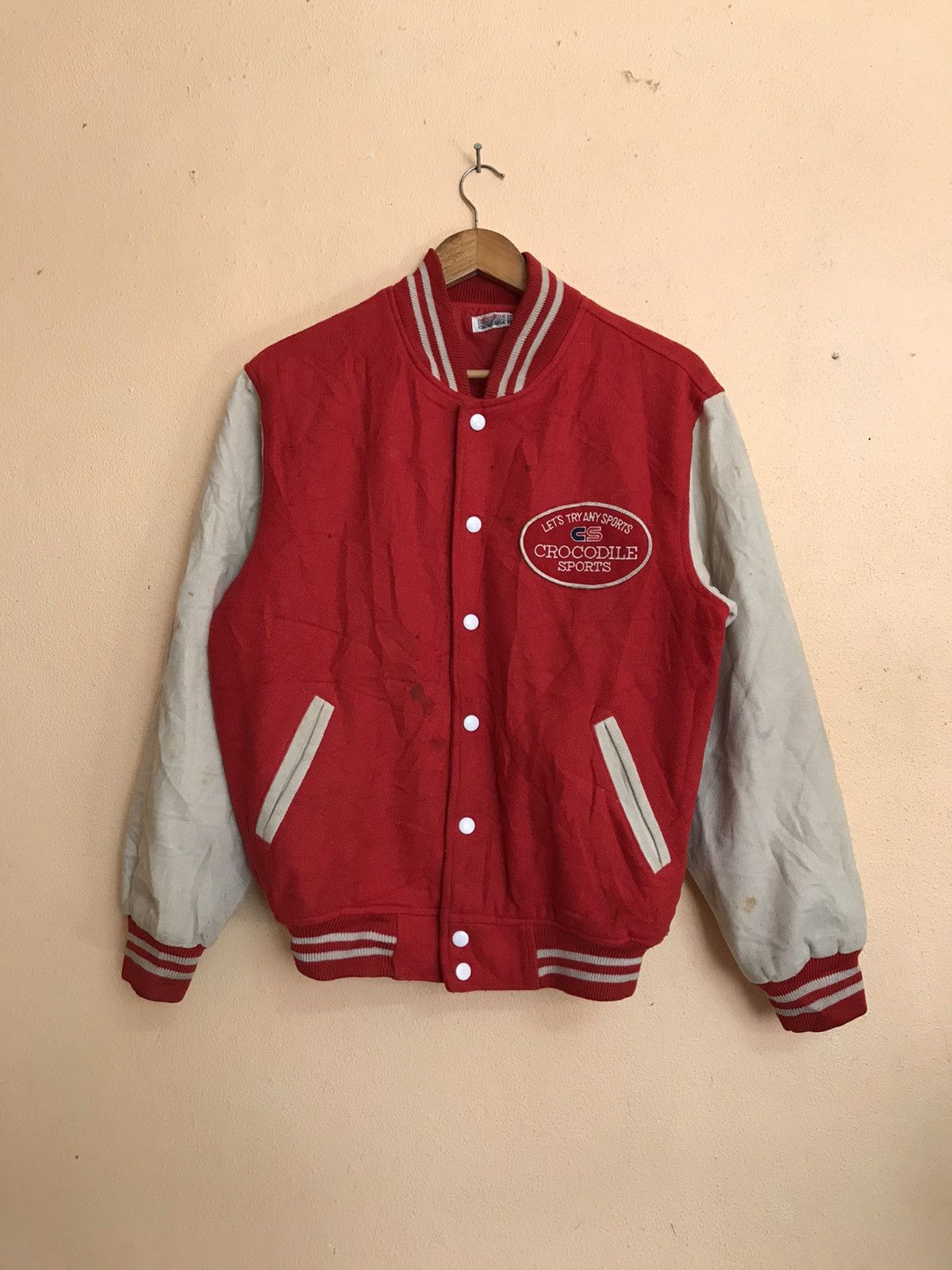 Vintage Japanese Brand Crocodile Varsity Jacket Letterman 