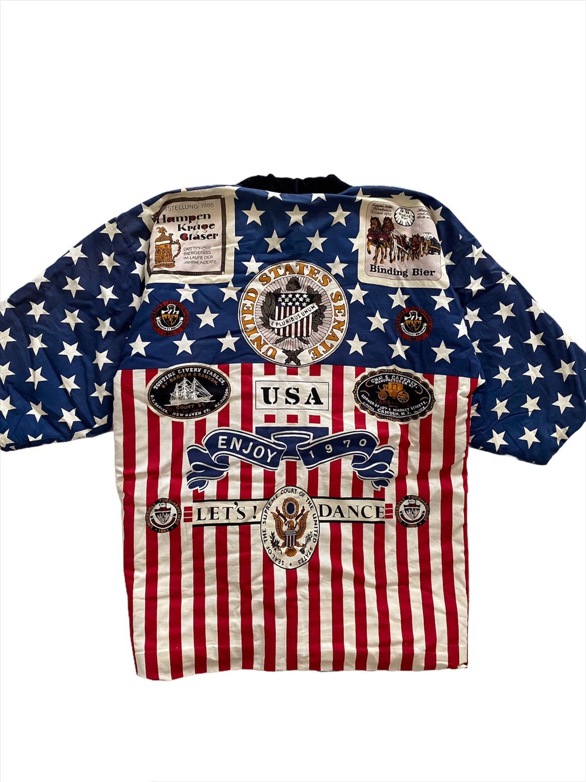 Japanese Brand Vintage Hanten Kimono United States Full Print Size US L / EU 52-54 / 3 - 2 Thumbnail