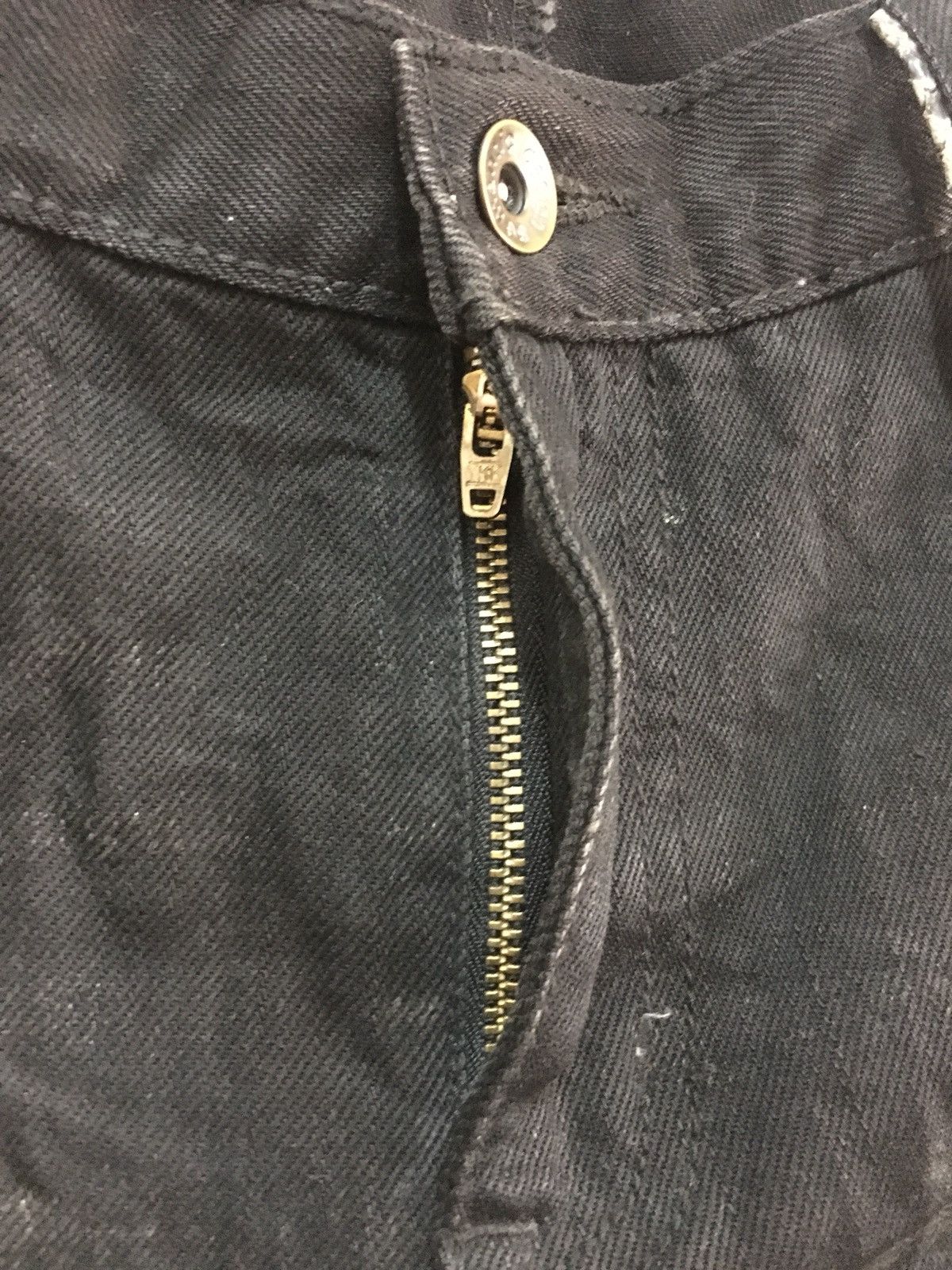 Designer Semantic Design Denim Jeans Snake Skin Design Size US 33 - 5 Thumbnail