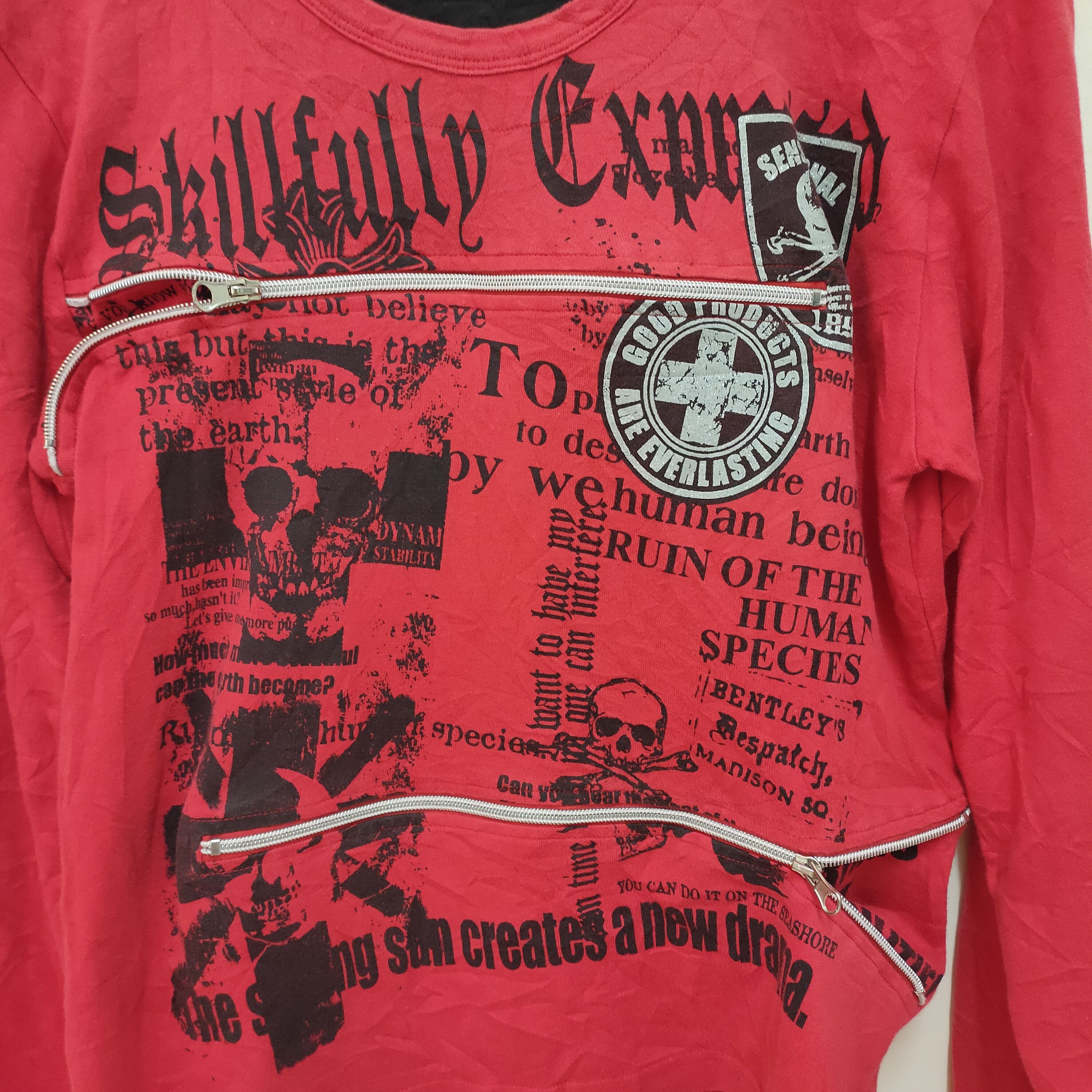 Seditionaries collins punk long sleeve shirts zipper punk style design Size US M / EU 48-50 / 2 - 4 Thumbnail