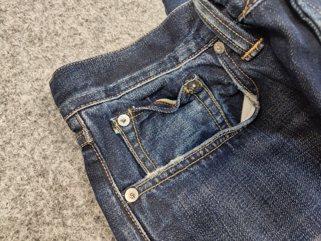 Edwin Vintage Edwin Selvedge Japanese Faded Denim blue Jeans Size US 33 - 12 Thumbnail
