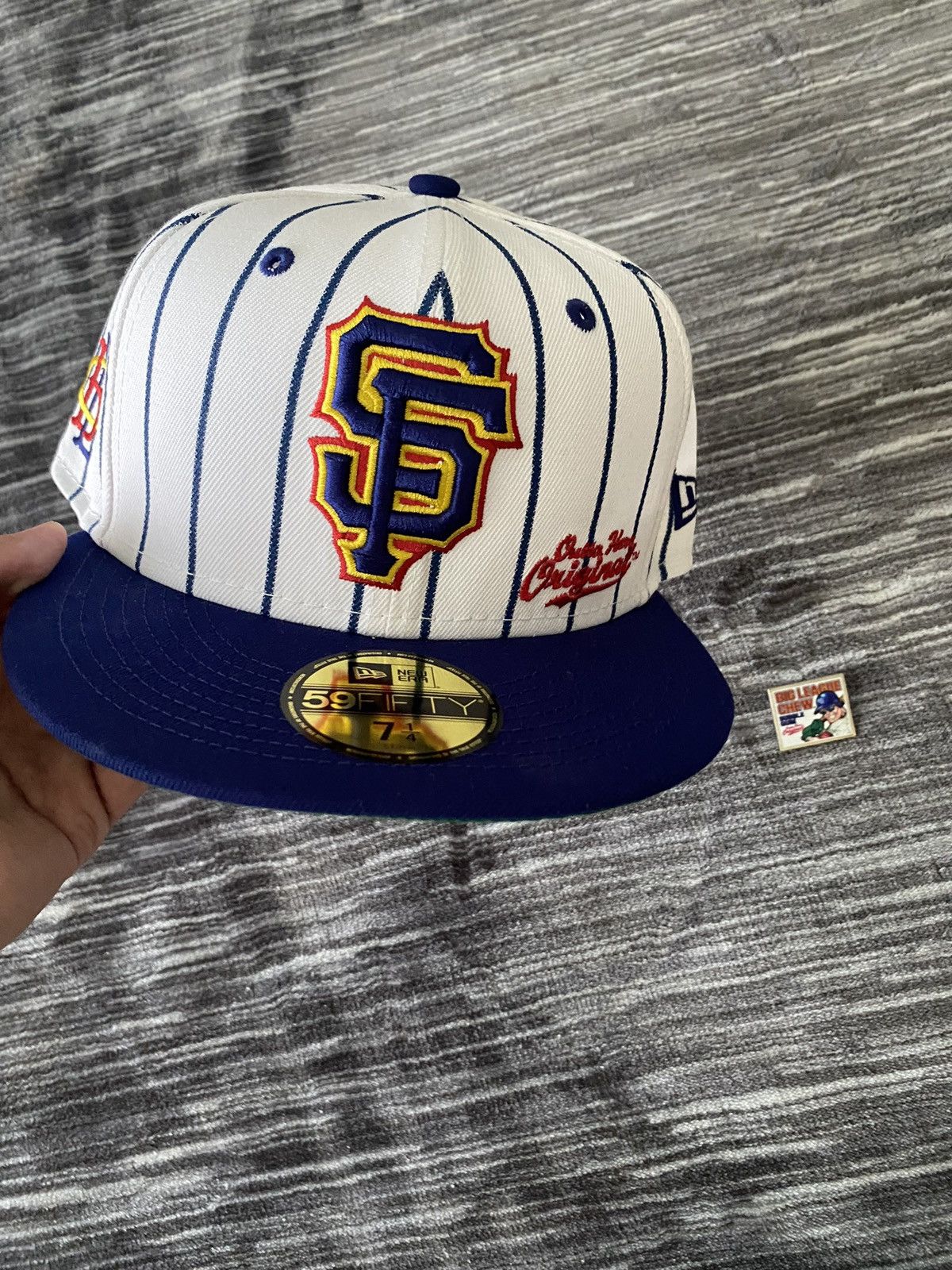 Men's San Francisco Giants New Era White/Navy MLB x Big League Chew  Original 59FIFTY Fitted Hat