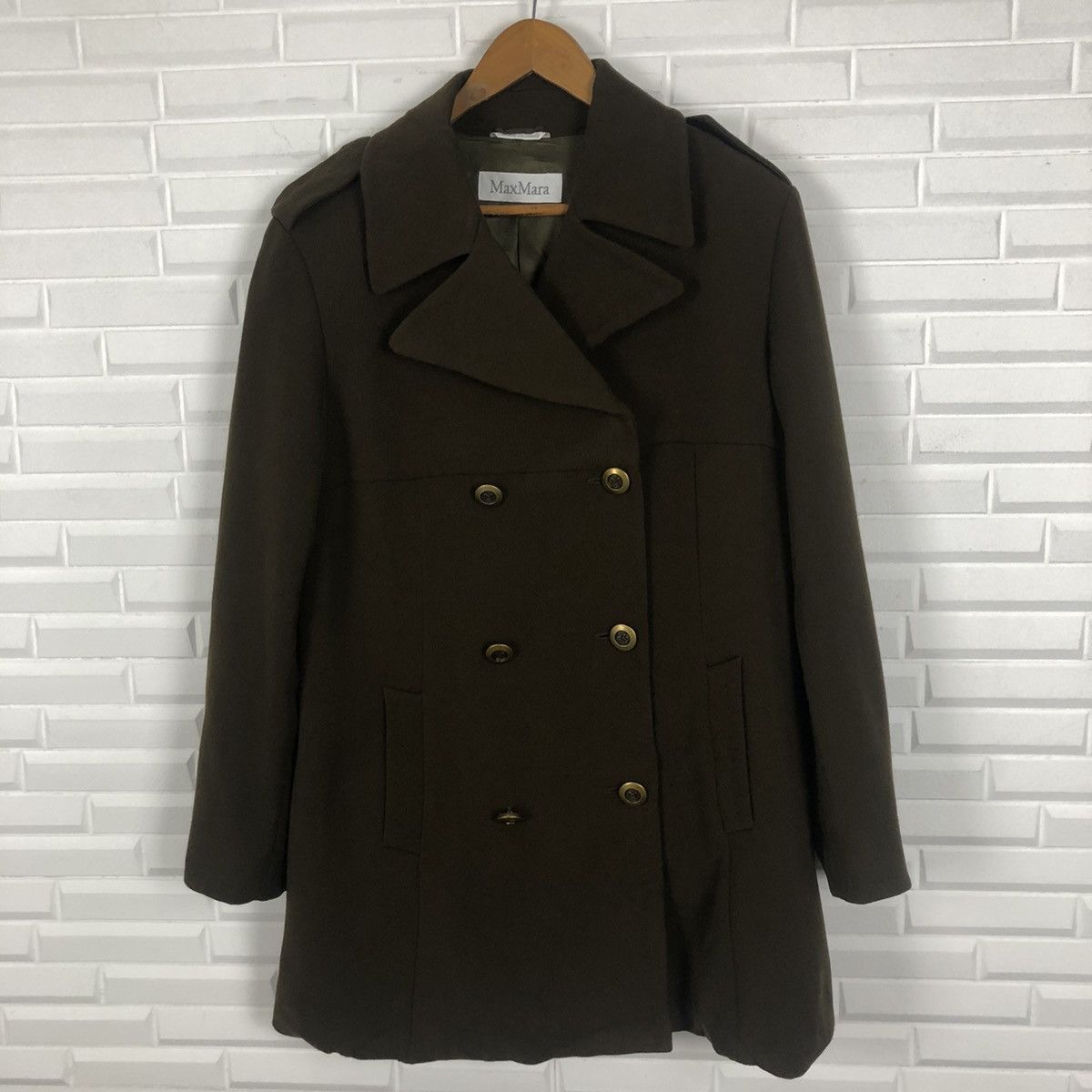 Max Mara × Vintage MAX MARA DOUBLE BREAST JACKET Size US M / EU 48-50 / 2 - 2 Thumbnail