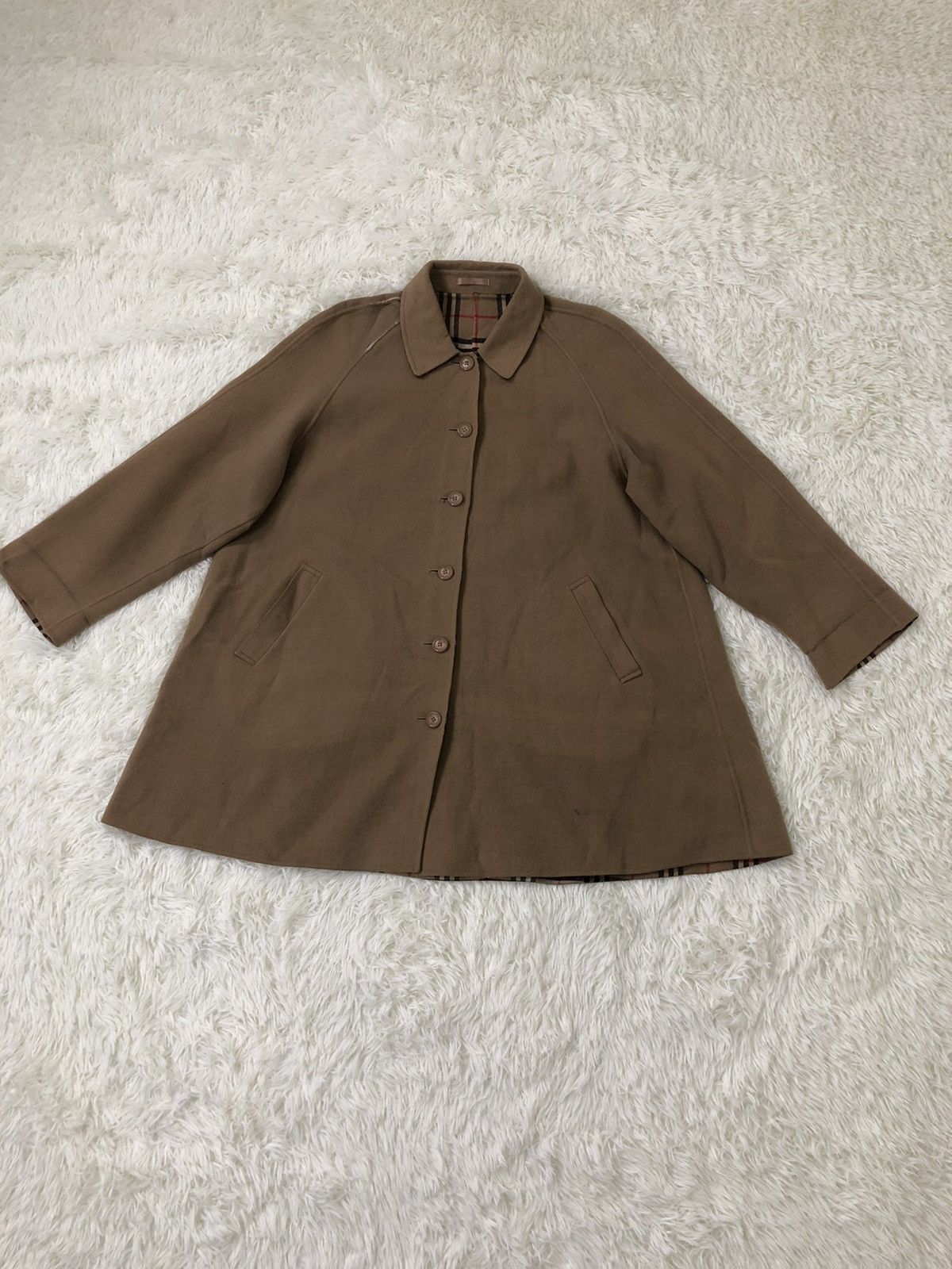 BURBERRY PRORSUM HEAVY WOOL INSIDE NOVA CHECK JACKET