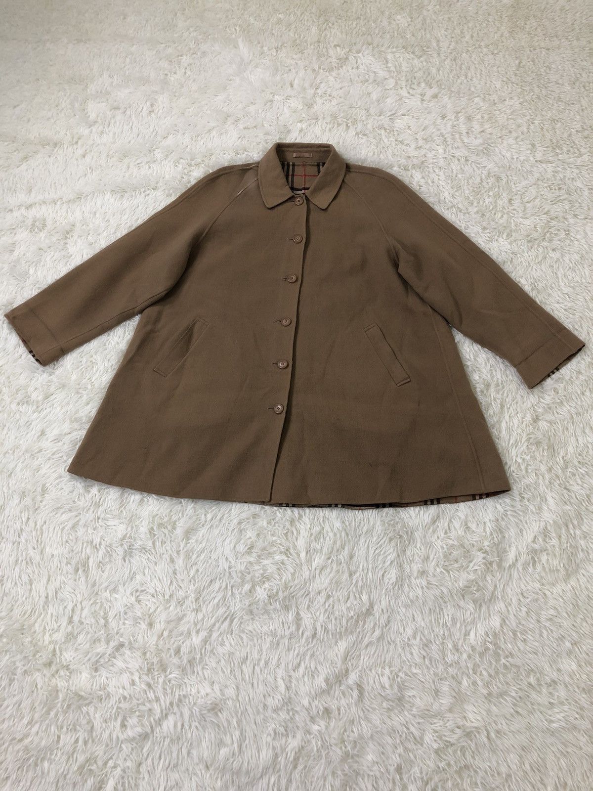 Burberry × Vintage BURBERRY PRORSUM HEAVY WOOL INSIDE NOVA CHECK JACKET Size US L / EU 52-54 / 3 - 3 Thumbnail