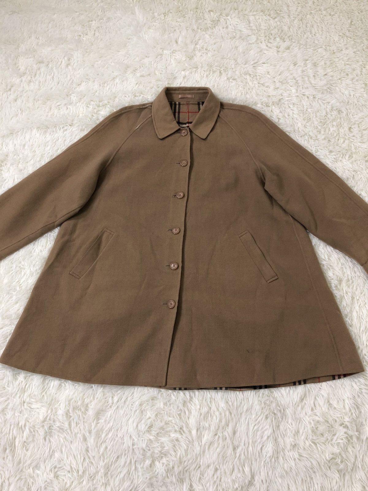 Burberry × Vintage BURBERRY PRORSUM HEAVY WOOL INSIDE NOVA CHECK JACKET Size US L / EU 52-54 / 3 - 4 Thumbnail