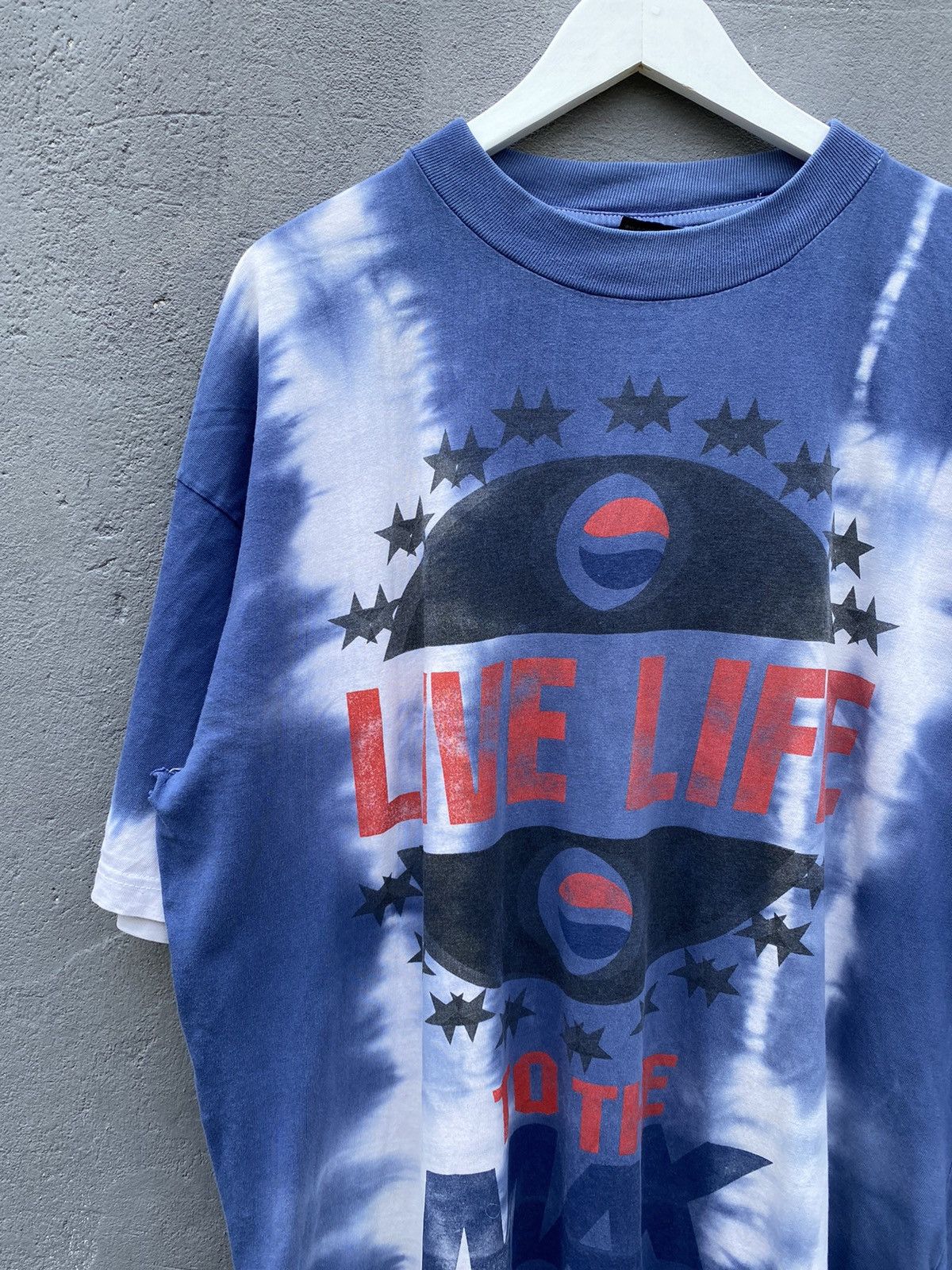 Vintage Vintage 90s Pepsi MAX LIVE Tie Dye Allover t Shirt | Grailed