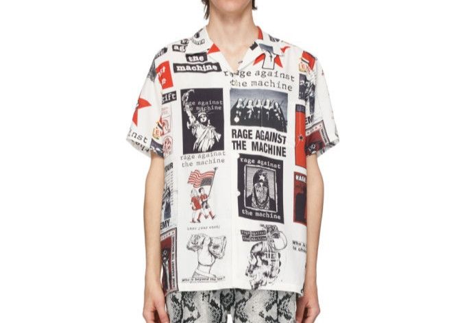 Band Tees × Wacko Maria WACKO MARIA X RAGE AGAINST THE MACHINE S/S HAWAIIAN  SHIRT | Grailed