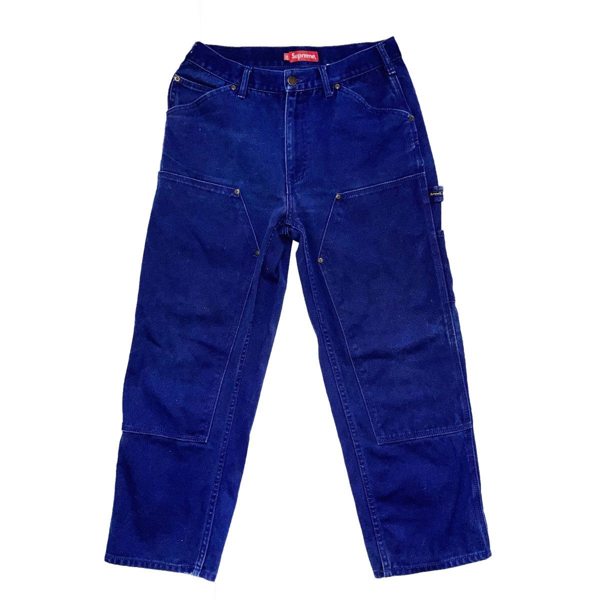 image of Supreme Double Knee Carpenter Pants in Blue, Men's (Size 30)