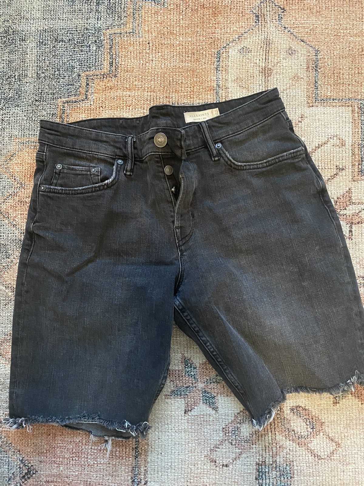 Allsaints Allsaints Switch Denim Shorts jeans 31 Washed Black Size US 31 - 1 Thumbnail