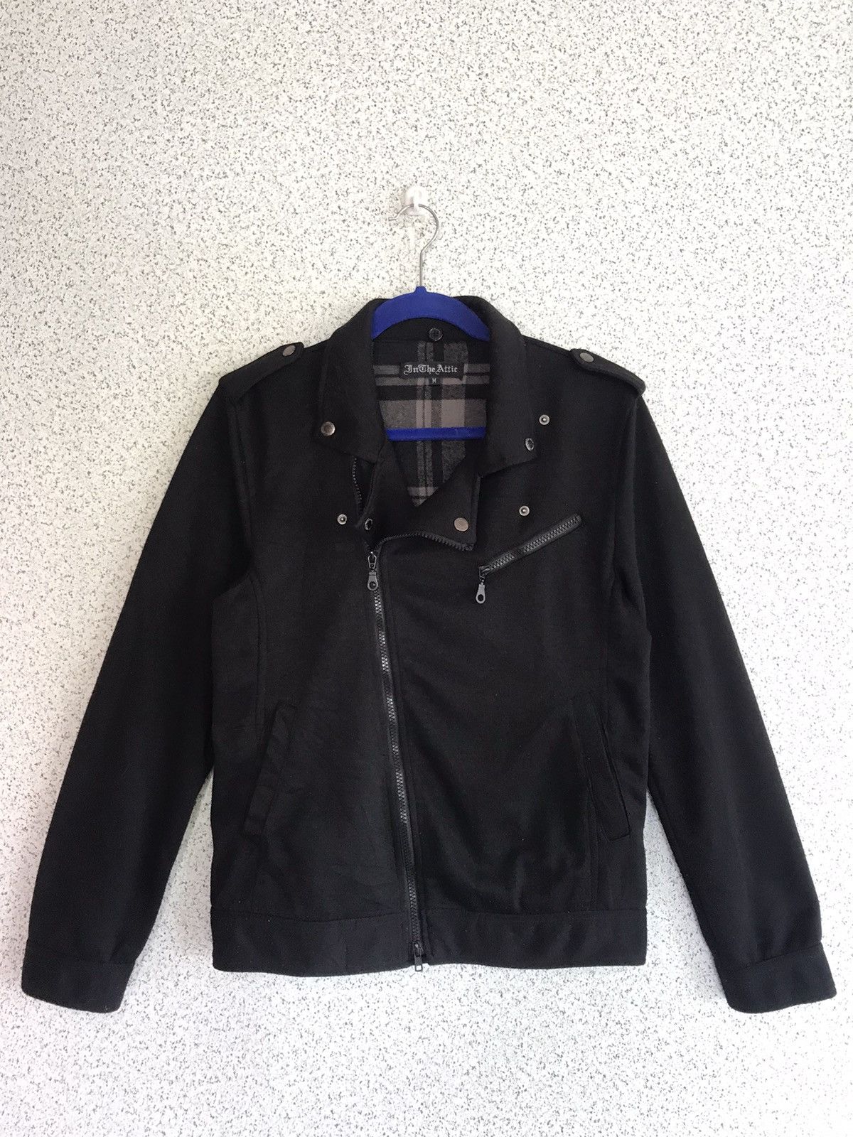 image of Bomber Jacket x In The Attic Offer Me Now In The Attic Black Jacket, Men's (Size Medium)