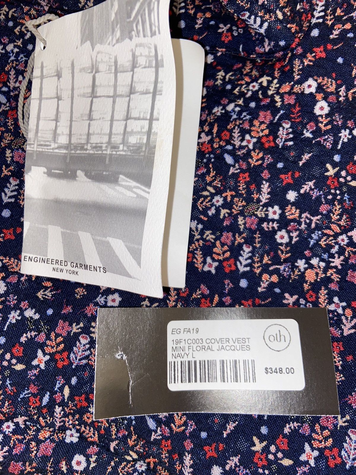 Engineered Garments Cover vest mini floral jacques Size US L / EU 52-54 / 3 - 4 Thumbnail