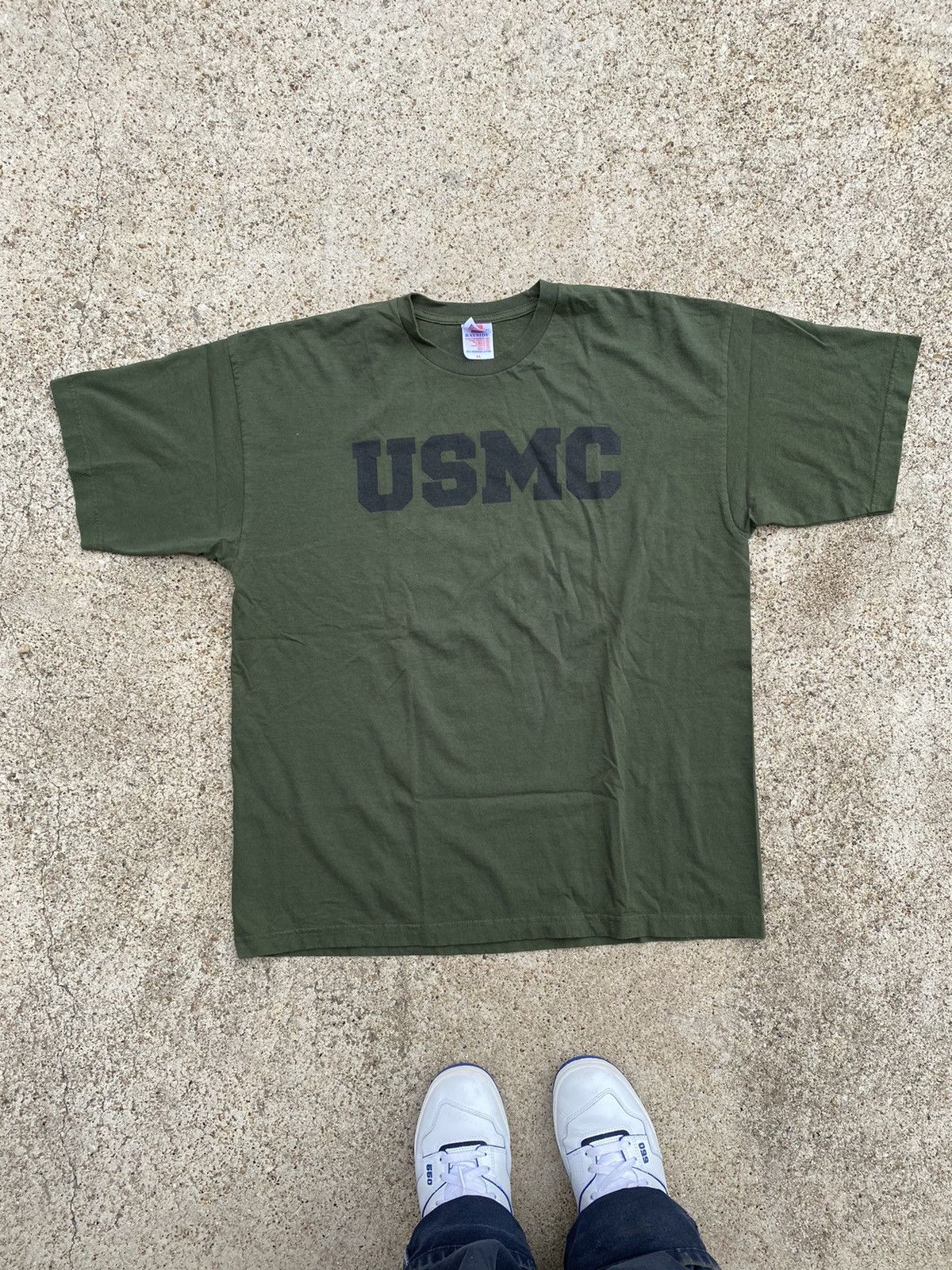 Vintage 00s USMC Marine Corpse Military Green Vintage T-shirt Size US XL / EU 56 / 4 - 4 Thumbnail