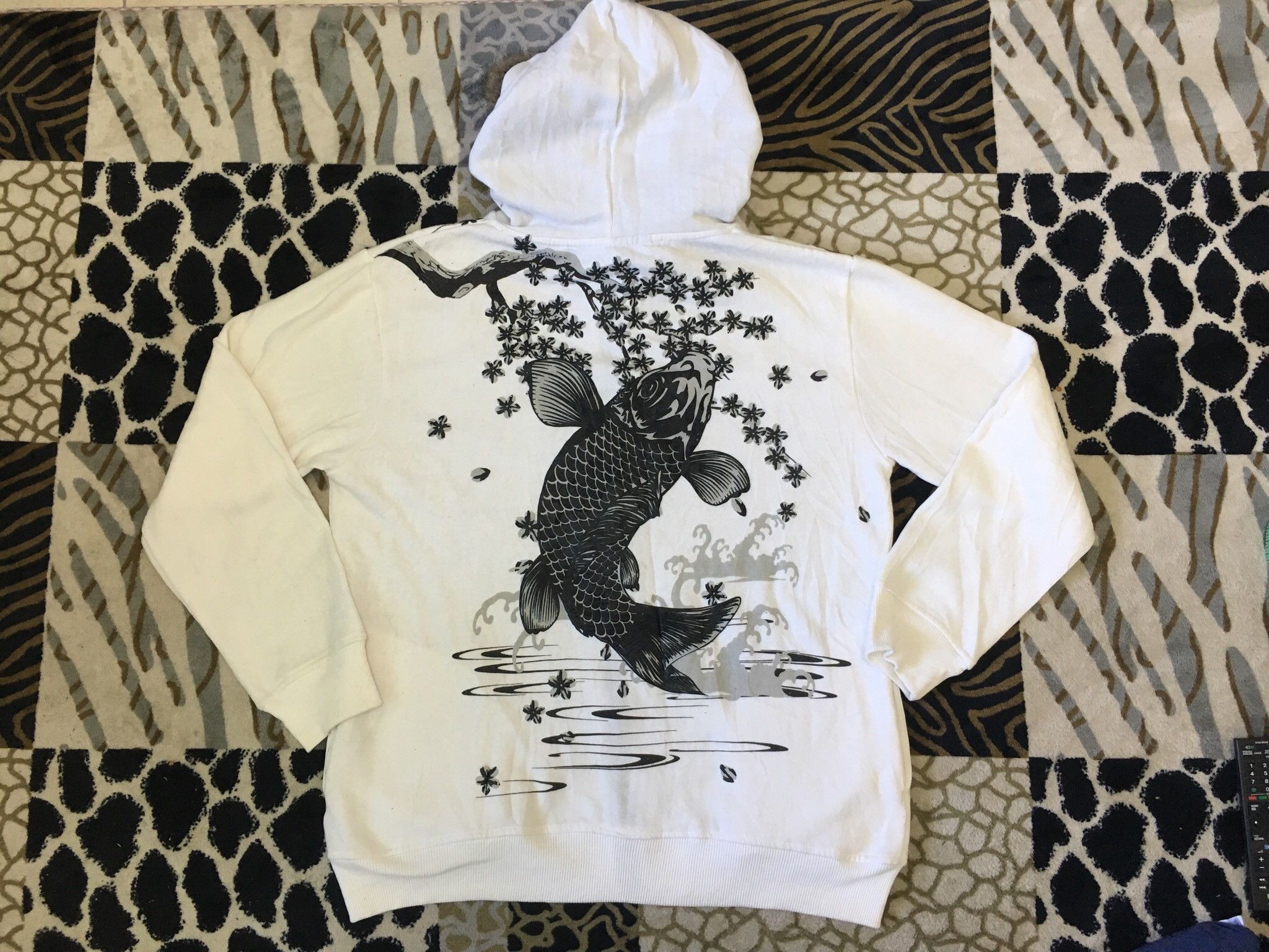 Japanese Brand Bullet Noise Hoodie Sukajan Koi Fish Sweater Zipper Size US XL / EU 56 / 4 - 2 Thumbnail