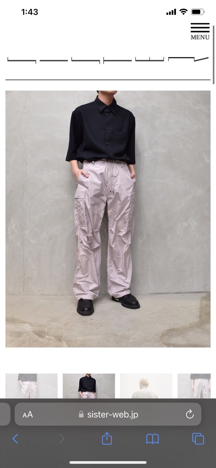 Auralee Auralee HIGH COUNT LIGHT NYLON FATIGUE PANTS/Light Purple | Grailed