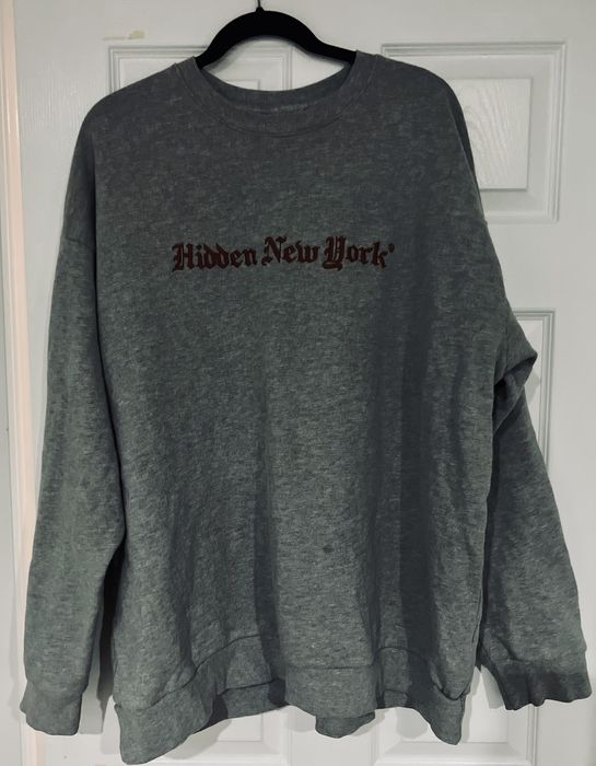 Hidden hidden new york ny times font crew neck grailed