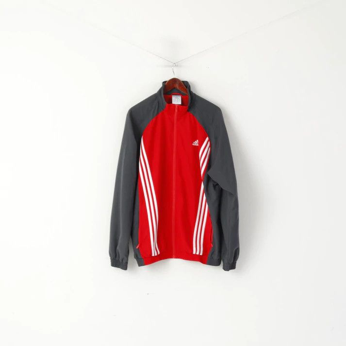 Adidas Adidas Men 186 XL Jacket Red Bomber Vintage Top 8118 Size US XL / EU 56 / 4 - 2 Thumbnail