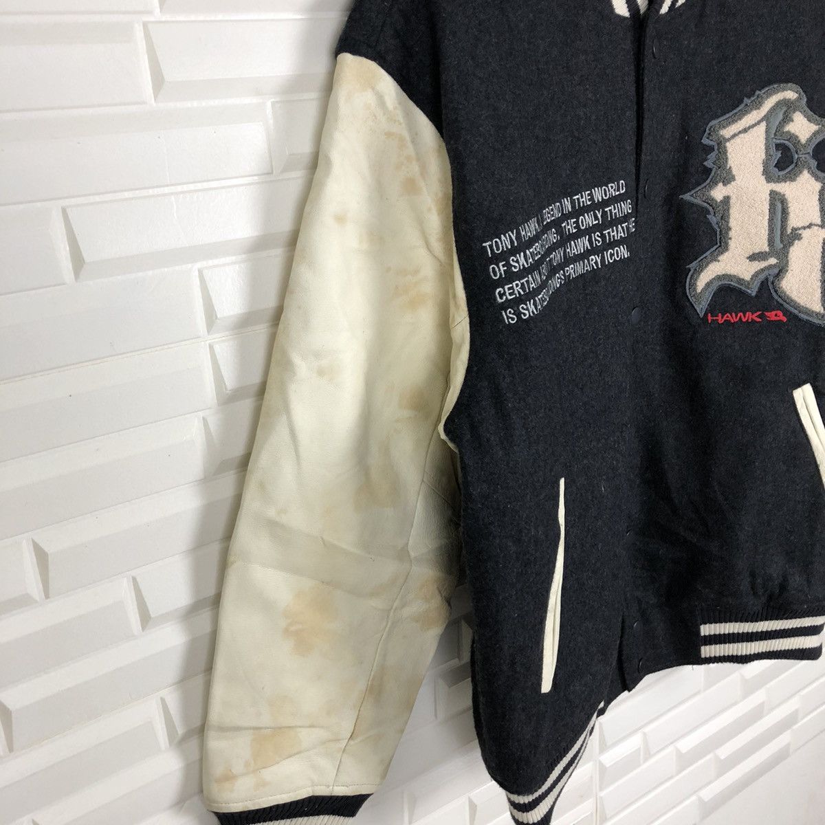 Tony Hawk × Vintage TONY HAWK SKATEBOARDING VARSITY JACKET Size US M / EU 48-50 / 2 - 9 Thumbnail