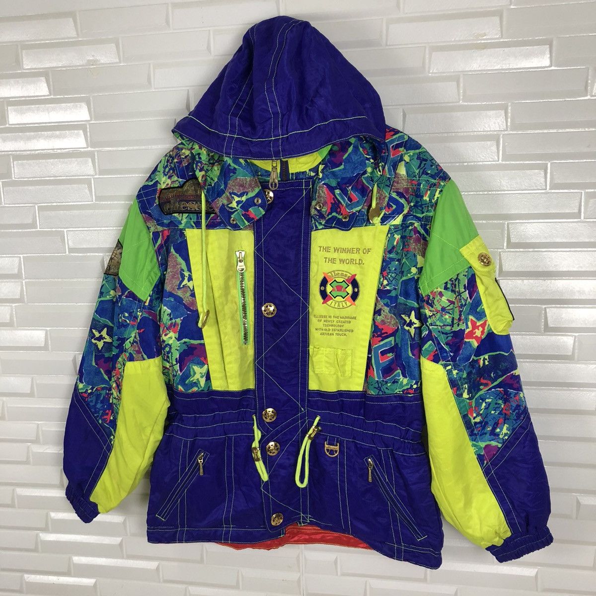 Ellesse × Vintage ELLESSE ITALY SKI HOODIE JACKET Size US M / EU 48-50 / 2 - 2 Thumbnail