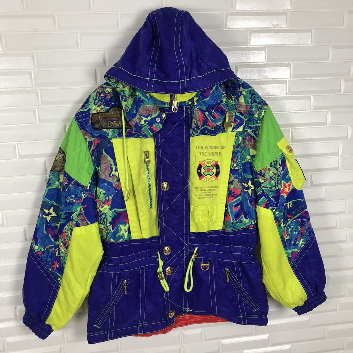 Ellesse × Vintage ELLESSE ITALY SKI HOODIE JACKET Size US M / EU 48-50 / 2 - 3 Thumbnail
