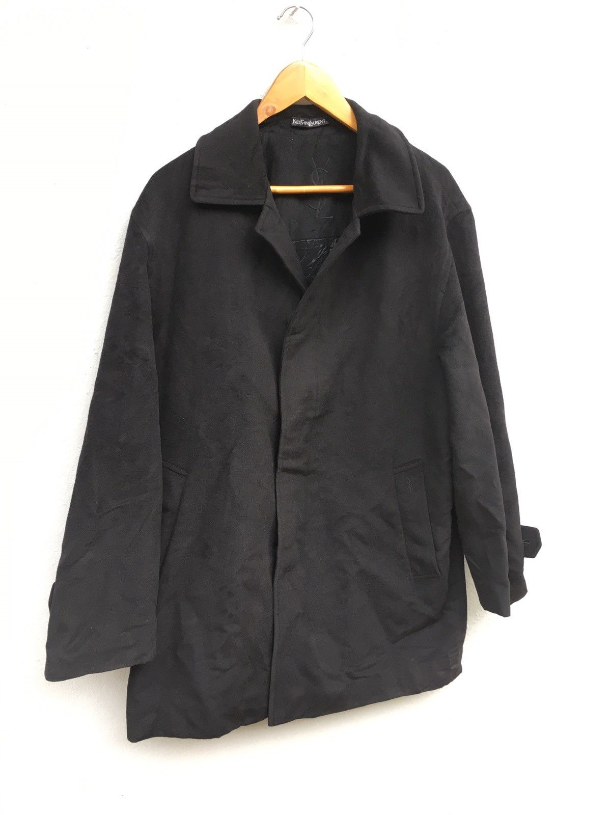 Yves Saint Laurent Yves Saint Lauren Wool Long Jacket Size US L / EU 52-54 / 3 - 2 Thumbnail