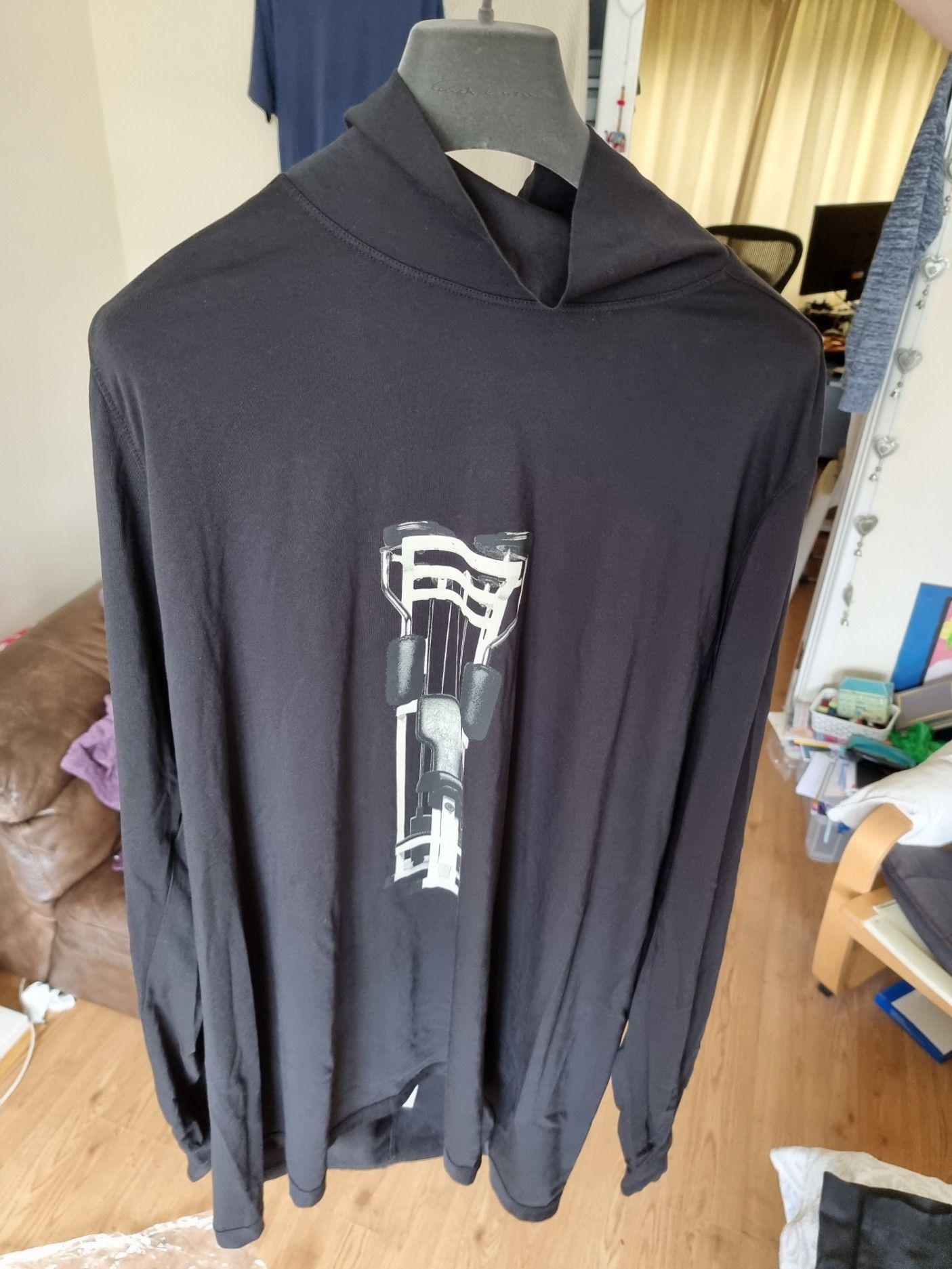 Rick Owens 2019 DRKSHDW Surf Mock Neck Long Sleeve Tee Size US L / EU 52-54 / 3 - 2 Thumbnail